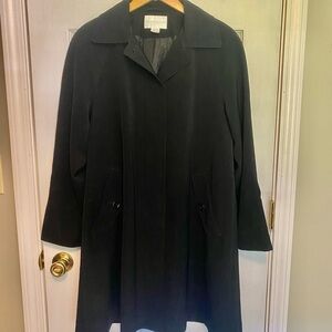 Worthington Med Black Trench Coat Timeless Style
